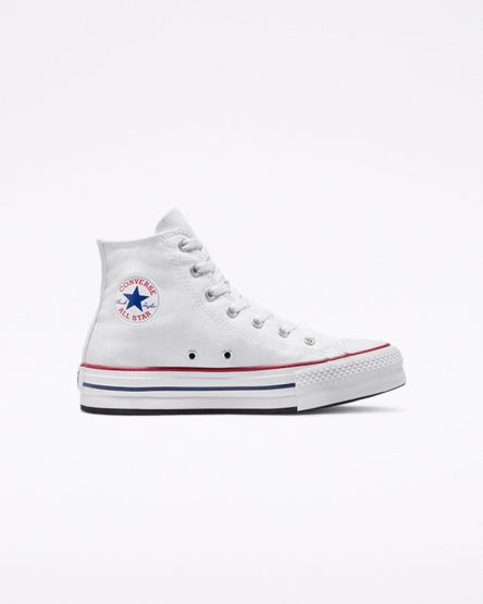 Zapatos Plataforma Converse Chuck Taylor All Star Lift Altas Niña Blancas Rojas Oscuro Azul Marino | PE 7W482E